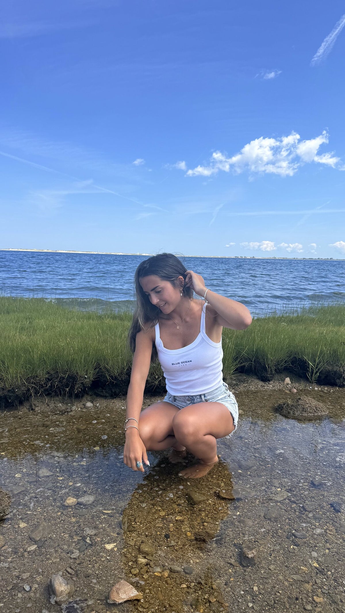 Special Edition Women's Crop Tank coastal lifestyle view