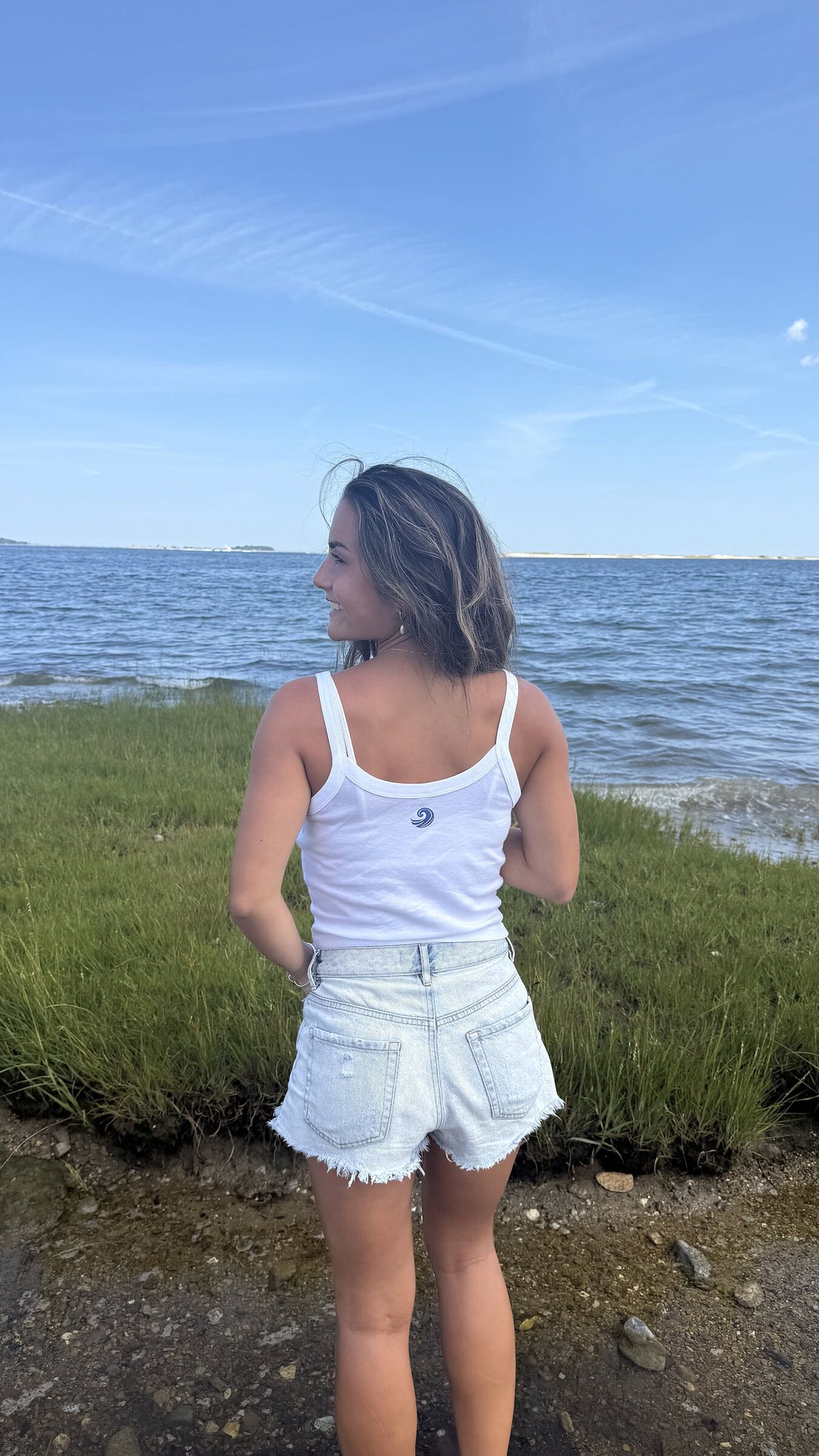 Special Edition Women's Crop Tank back with Healing Wave