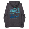 Saltwater Heals Everything on Cape Cod Unisex Eco Raglan Hoodie