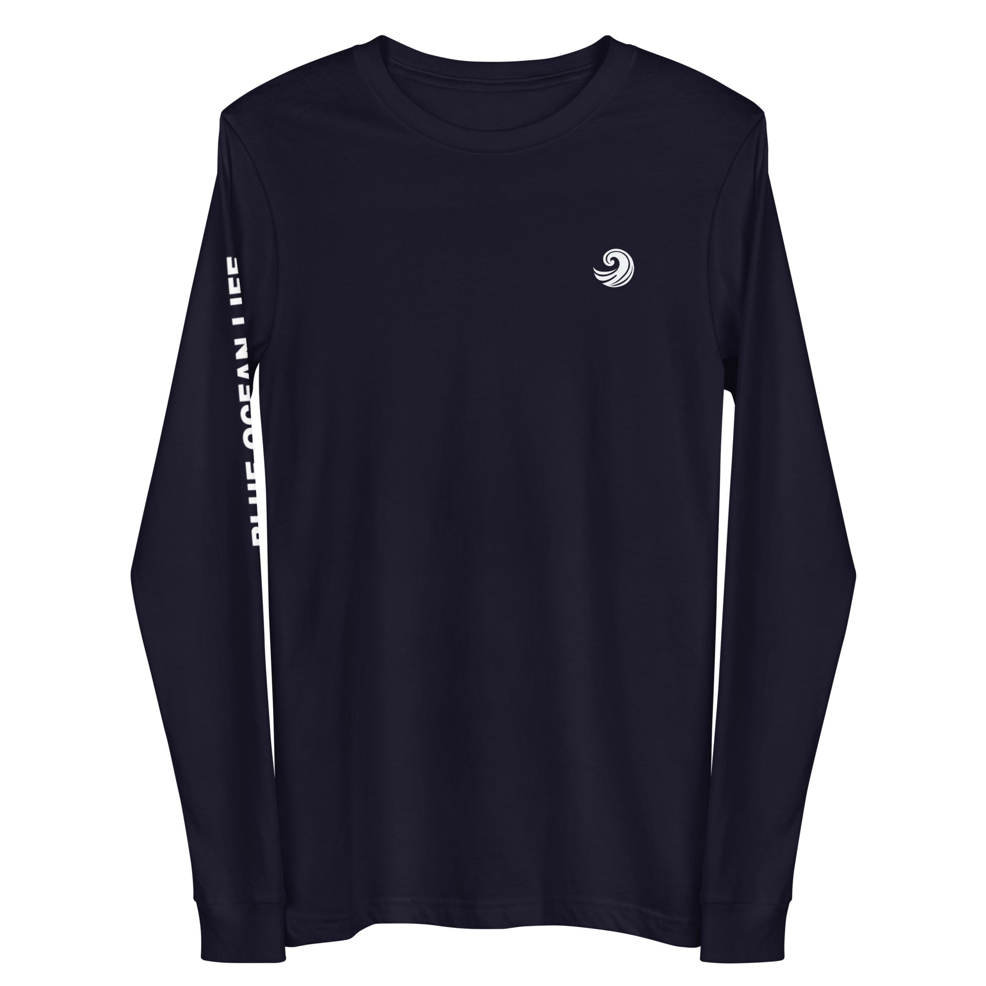 Healing Wave Long Sleeve Tee - Navy Blue – Blue Ocean Life™️ by