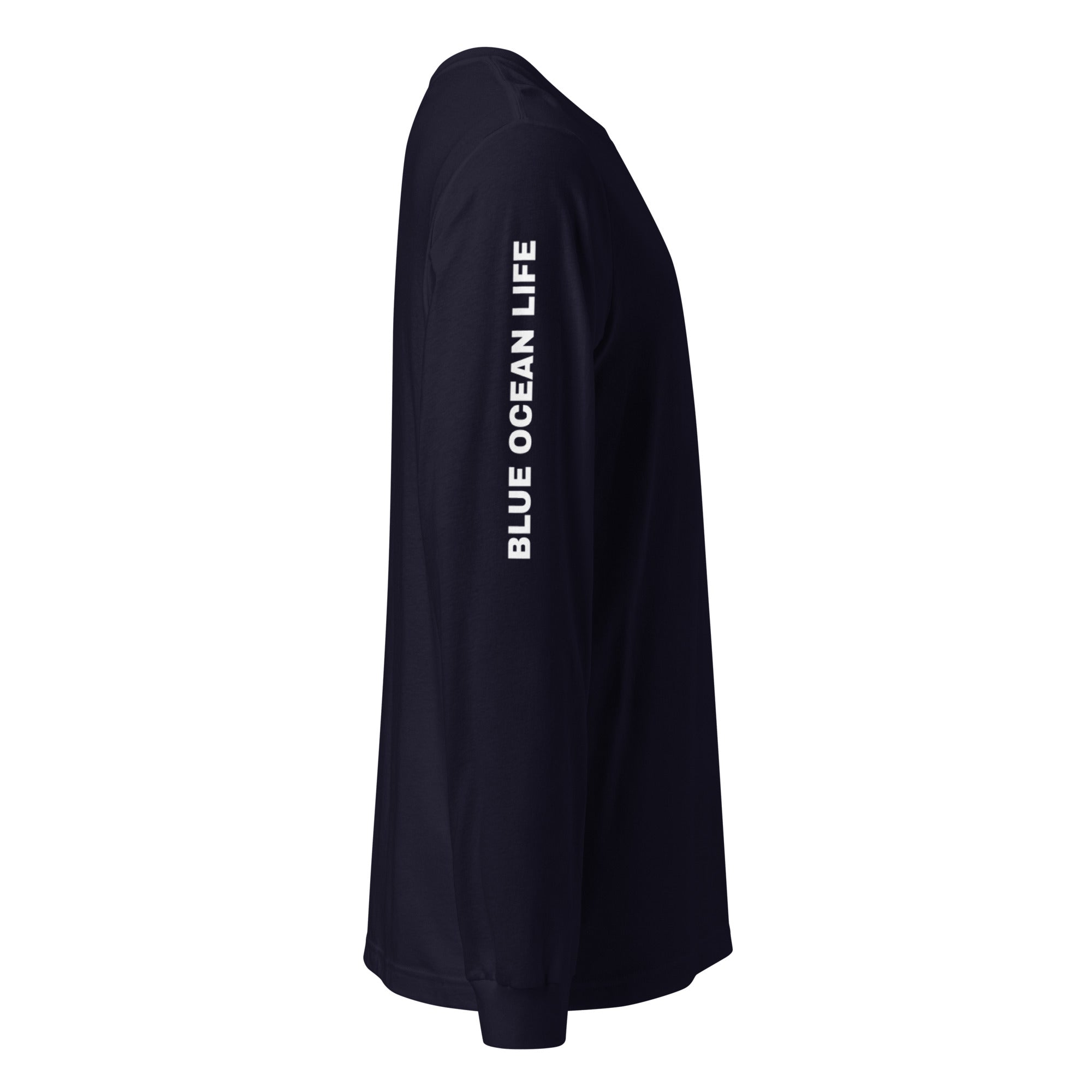 Healing Wave Long Sleeve Tee - Navy Blue – Blue Ocean Life™️ by