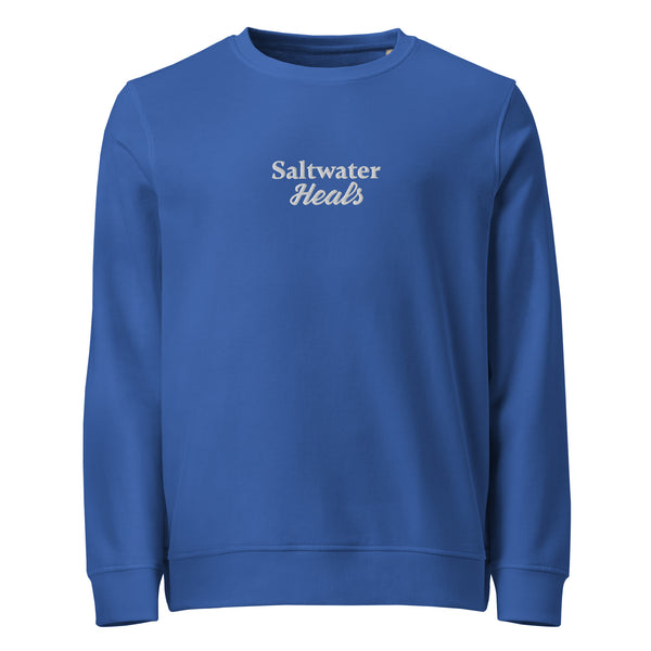 Saltwater Heals Embroidered Unisex Organic Sweatshirt – The