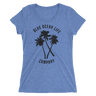 Blue Ocean Life | Palm Trees | Women's Short Sleeve T-Shirt | Blue Tri-Blend