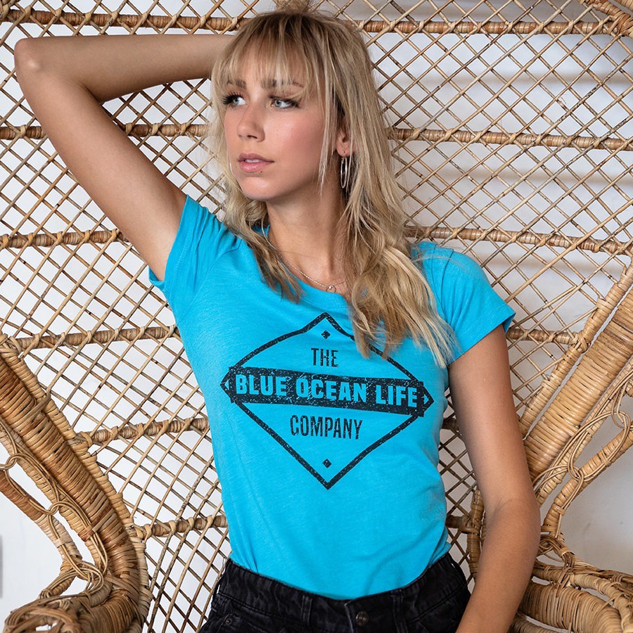 Diamond Women's Short Sleeve T-Shirt - Blue Ocean Life