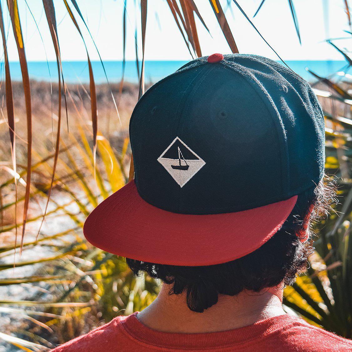 Sailboat Logo Embroidered Baseball Cap for men