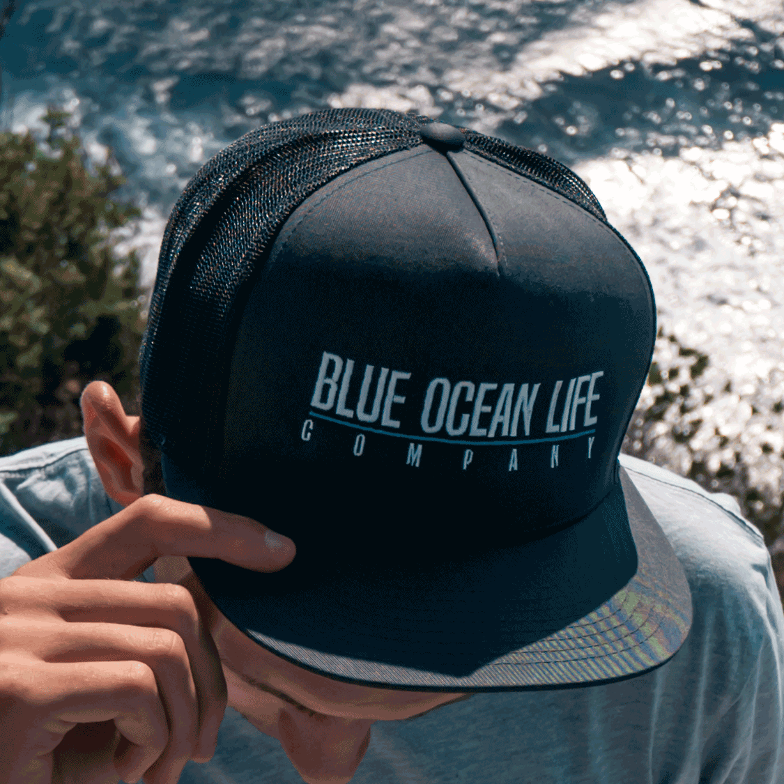 Simple Trucker Hat - Blue Ocean Life