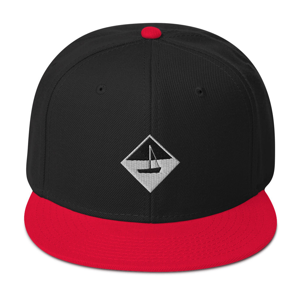 Red black colour cap
