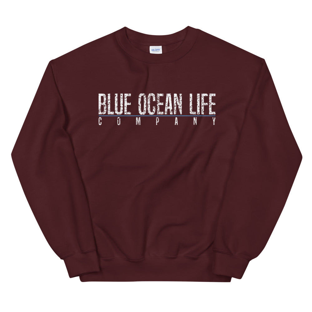 Unisex Maroon Sweatshirt | Blue Ocean Life